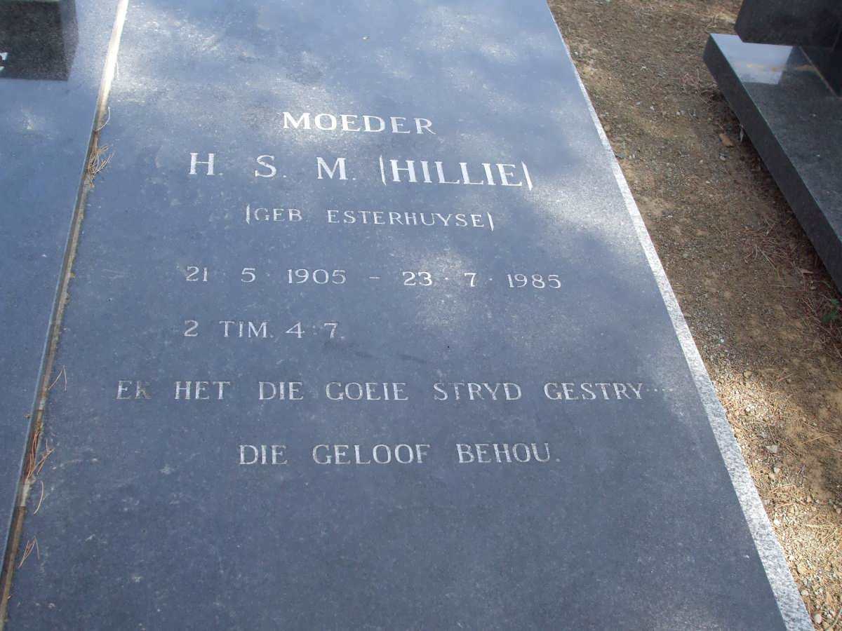 CLOETE  H.S.M. nee ESTERHUYSE 1905-1985