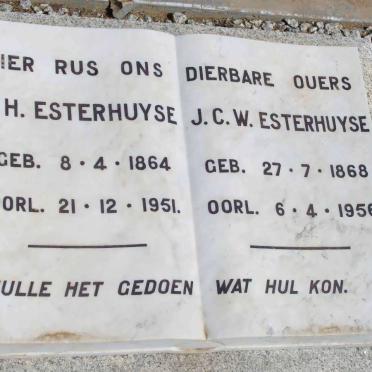 ESTERHUYSE A.H. 1864-1951 &amp; J.C.W. 1868-1956