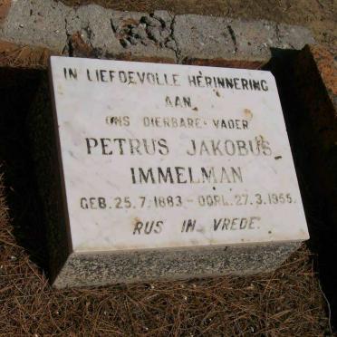 IMMELMAN Petrus Jakobus 1883-1955