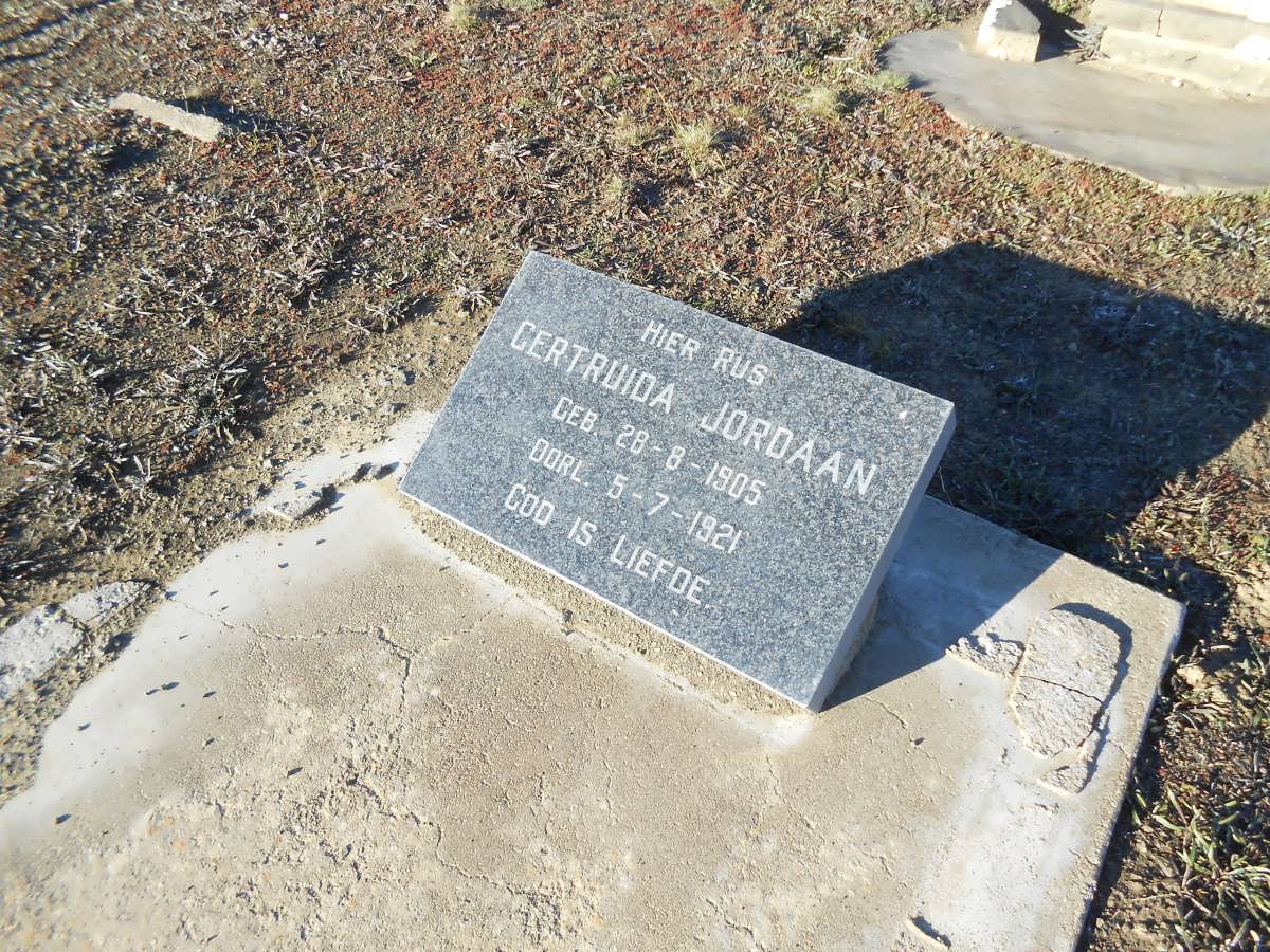 JORDAAN Gertruida 1905-1921