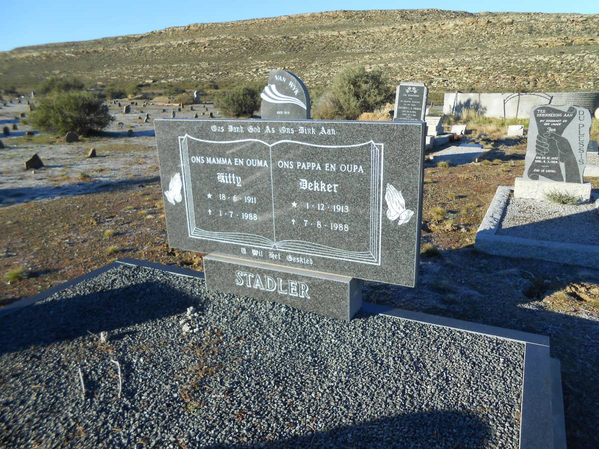 STADLER Bekker 1913-1988 &amp; Kitty 1911-1988