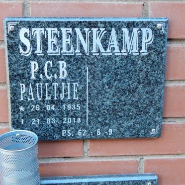 STEENKAMP P.C.B. 1935-2018