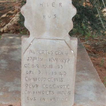 WYK Albertus Benjamin, van 1883-1943