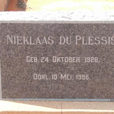 PLESSIS Nieklaas, du 1926-1956