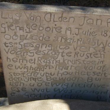 Alden Jan Regiena, van 1870-1949