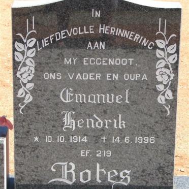 BOTES Emanuel Hendrik 1914-1996