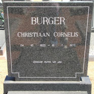 BURGER Christiaan Cornelis 1925-1977