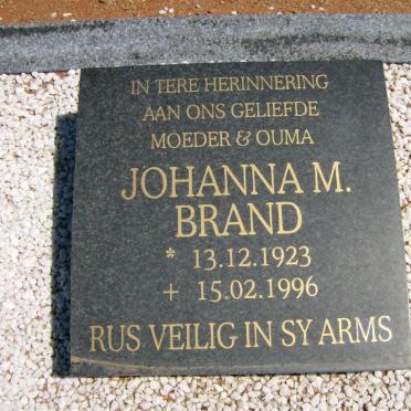 BRAND Johanna M. 1923-1996