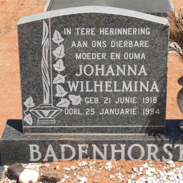 BADENHORST Johanna Wilhelmina 1918-1994