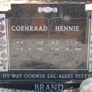 BRAND Coenraad 1907-1989 :: BRAND Hennie 1907-1998