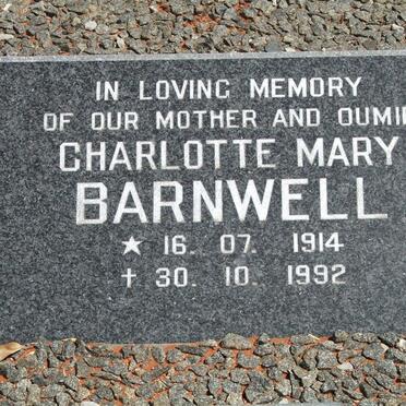 BARNWELL Charlotte Mary 1914-1992