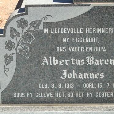 BRAND Albertus Barend Johannes 1913-1977