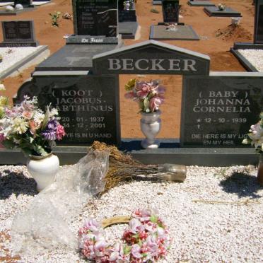 BECKER Jacobus Marthinus 1937-2001 &amp; Johanna Cornelia 1939-