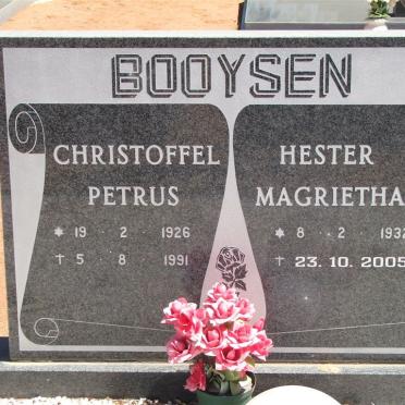 BOOYSEN Christoffel Petrus 1926-1991 &amp; Hester Magrietha 1932-2005