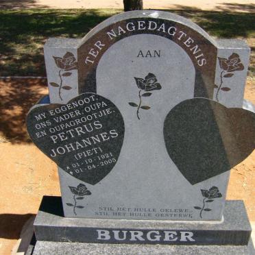 BURGER Petrus Johannes 1921-2005