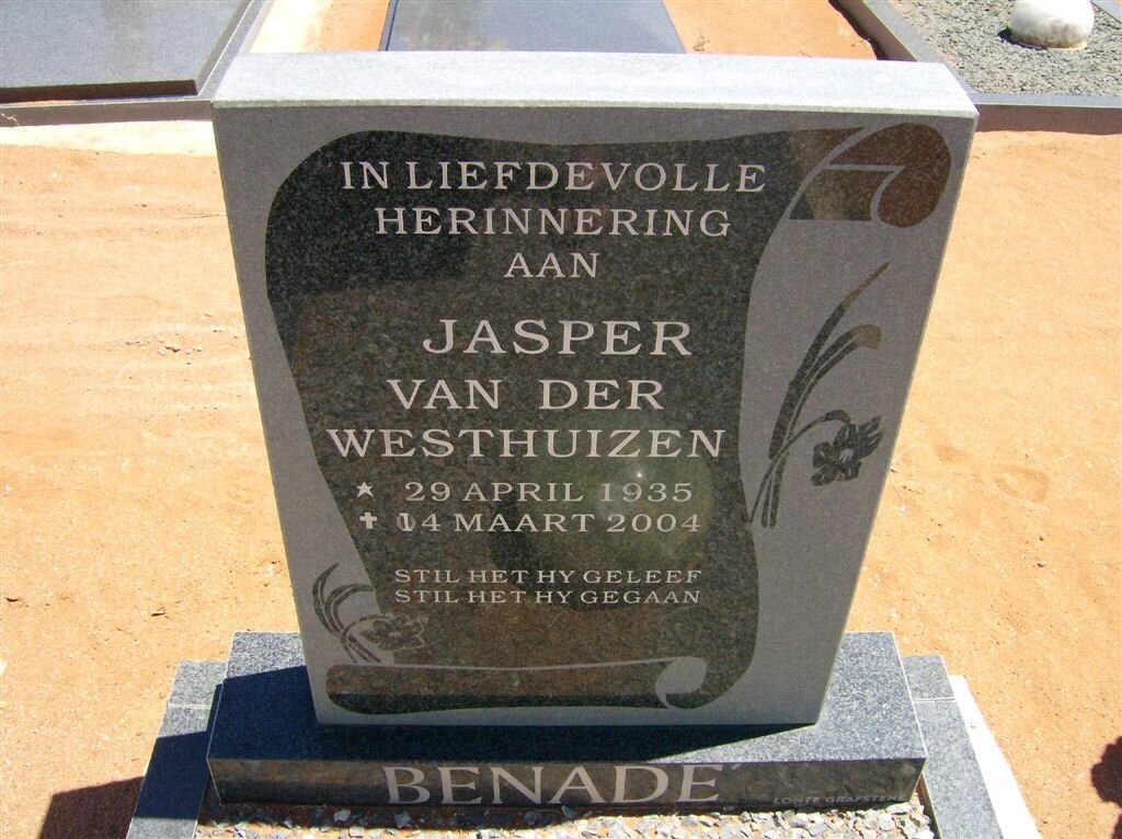 BENADE Jasper van der Westhuizen 1935-2004