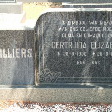CILLIERS Gertruida Elizabeth 1906-1986