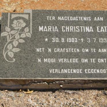 EATON Maria Christina 1903-1991