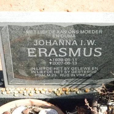 ERASMUS Johanna I.W. 1939-2007