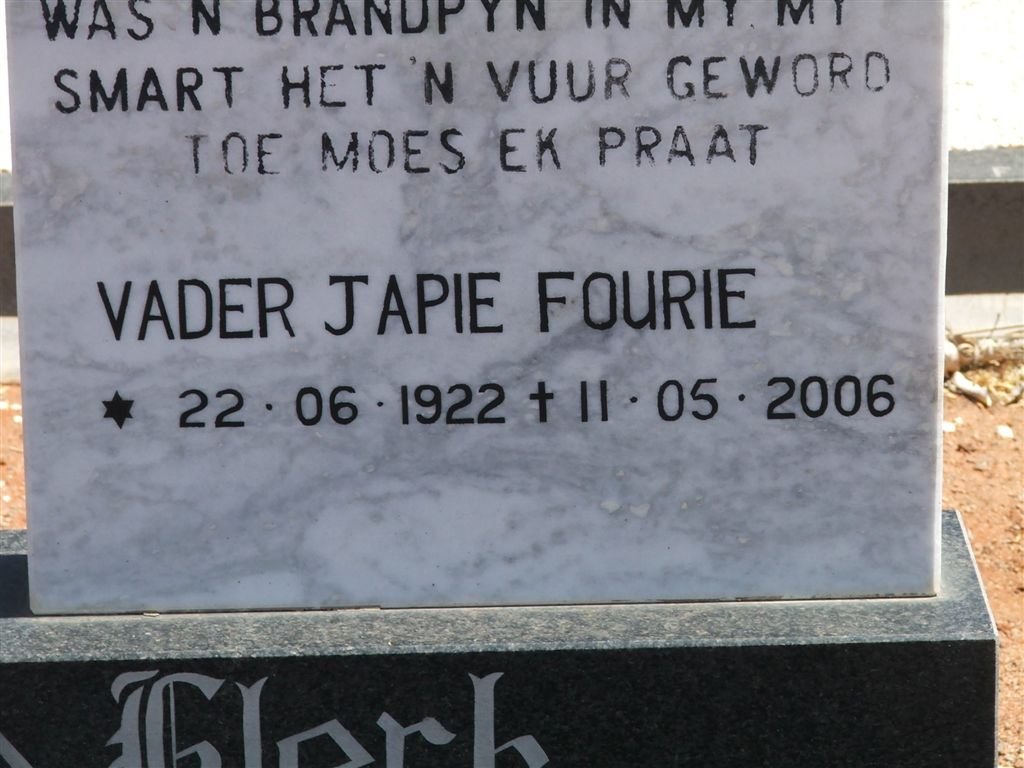 FOURIE Japie 1922-2006