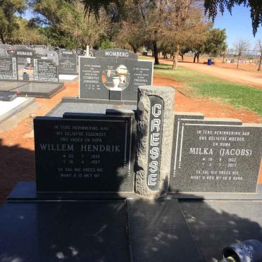 GRESSE Willem Hendrik 1932-1997 &amp; Milka JACOBS 1932-2017