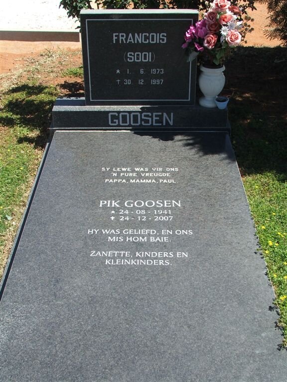 GOOSEN Francois 1973-1997 :: GOOSEN Pik 1941-2007