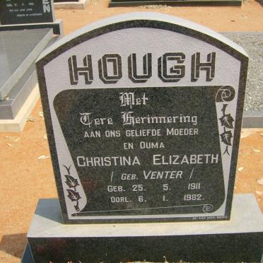 HOUGH Christina Elizabeth nee VENTER 1911-1982