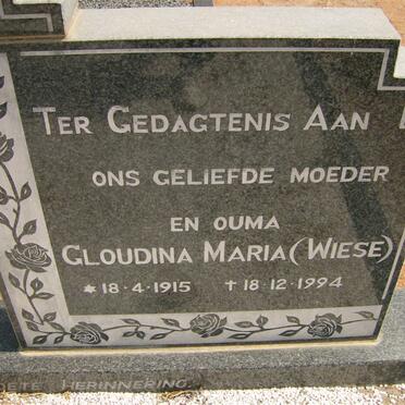 HANEKOM Gloudina Maria nee WIESE 1915-1994