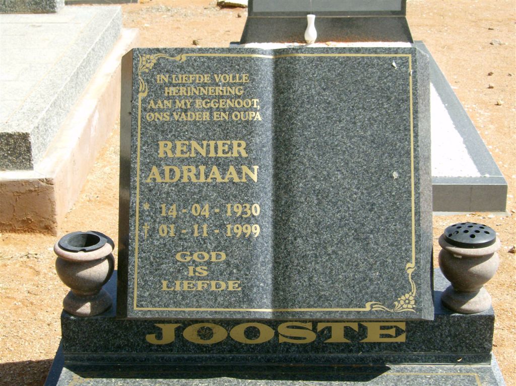 JOOSTE Renier Adriaan 1930-1999