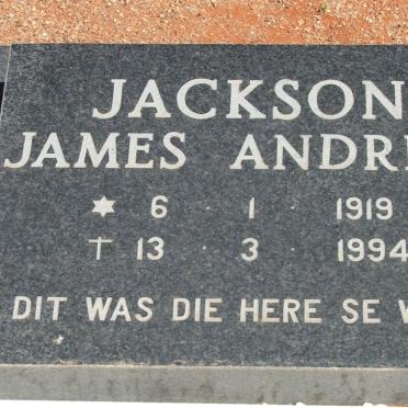 JACKSON James Andrew 1919-1994