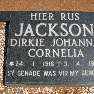 JACKSON Dirkie Johanna Cornelia 1916-1987