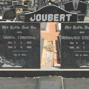JOUBERT Hermanus Stephanus 1901-1980 &amp; Gesina Christina 1903-1993