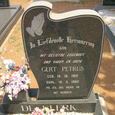 KLERK Gert Petrus, de 1912-1982