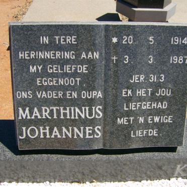 KOORTZEN Marthinus Johannes 1914-1987 &amp; Magdalena Catherina 1919-2003