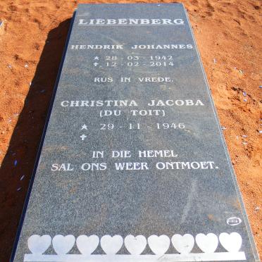 LIEBENBERG Hendrik Johannes 1942-2014 &amp; Christina Jacoba DU TOIT 1945-