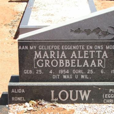 LOUW Maria Aletta nee GROBBELAAR 1954-1985
