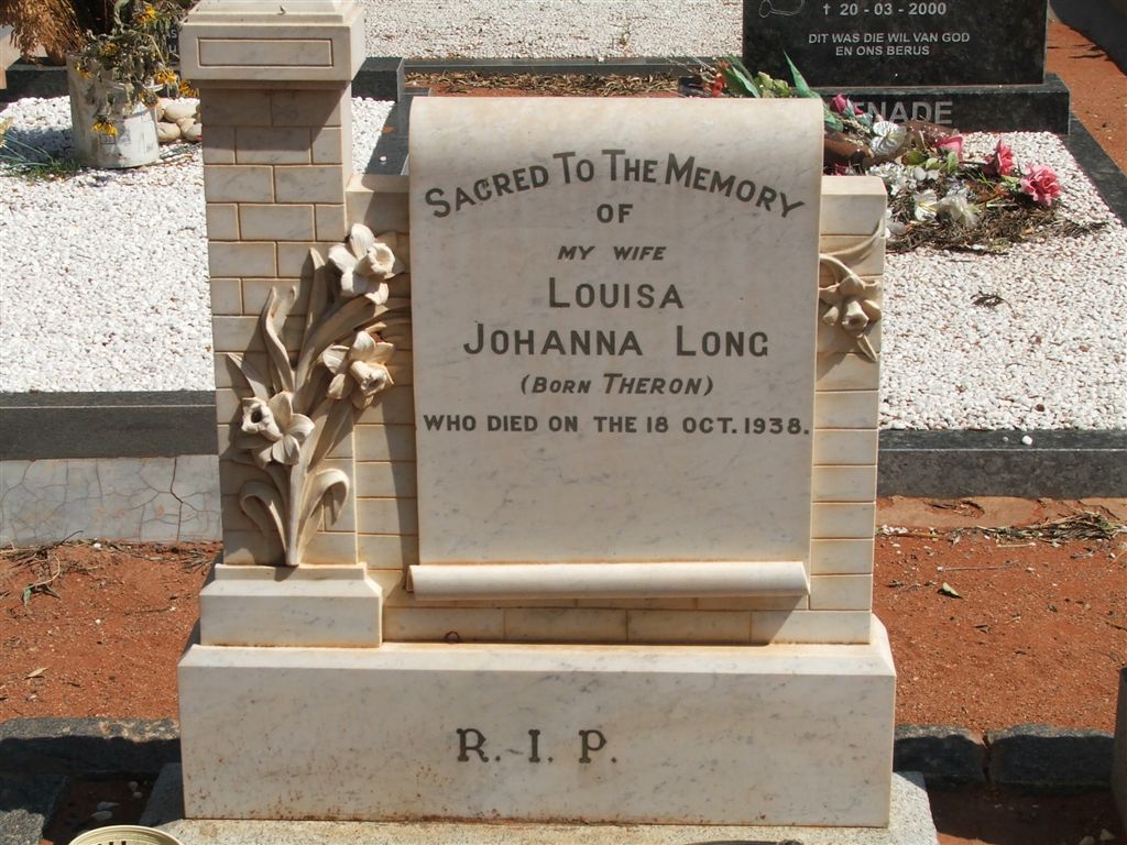 LONG Louisa Johanna nee THERON -1938