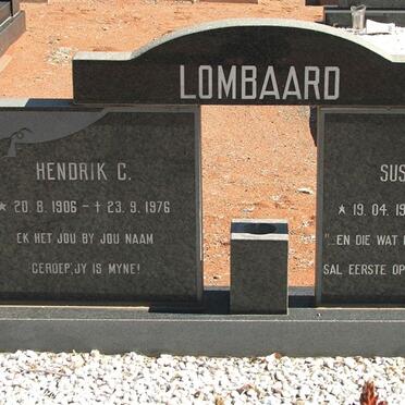 LOMBAARD Hendrik C. 1906-1976 &amp; Susanna M. 1914-1993