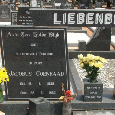 LIEBENBERG Jacobus Coenraad 1928-1980
