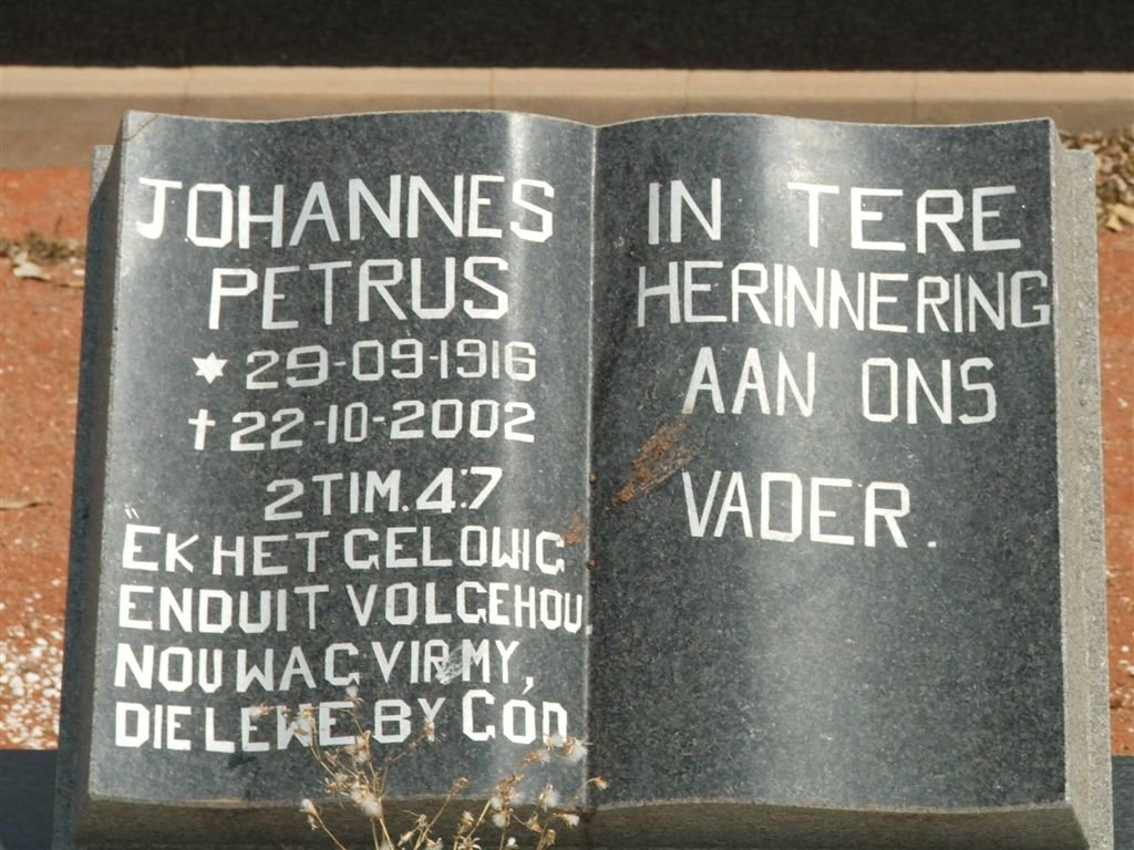 LUBBE Johannes Petrus 1916-2002