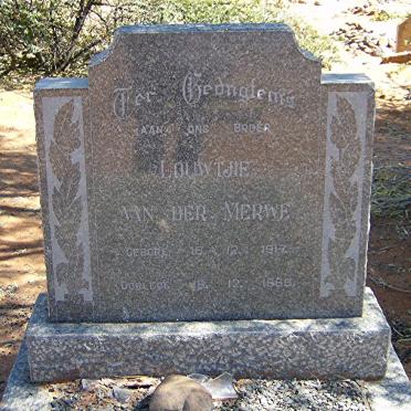 MERWE Louwtjie, van der 1917-1966