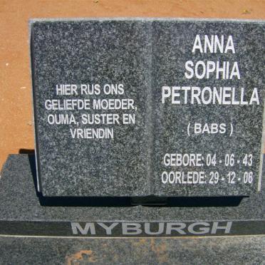 MYBURGH Anna Sophia Petronella 1943-2006