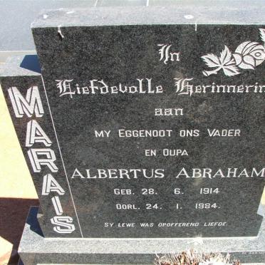 MARAIS Albertus Abraham 1914-1984