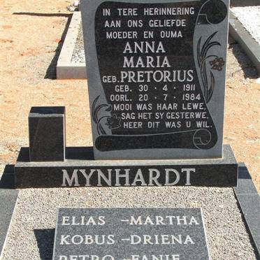 MYNHARDT Anna Maria nee PRETORIUS 1911-1984