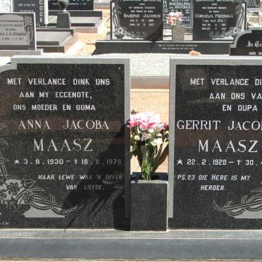 MAASZ Gerrit Jacobus 1928-1998 &amp; Anna Jacoba 1930-1978