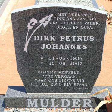 MULDER Dirk Petrus Johannes 1938-2007
