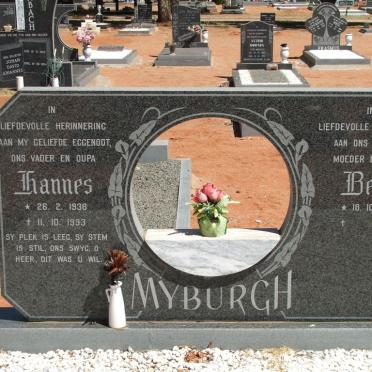 MYBURGH Hannes 1936 1993 &amp; Belia 1941-