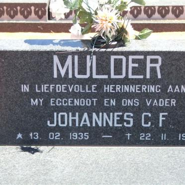 MULDER Johannes C.F. 1935-1997