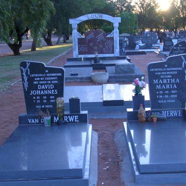 MERWE David Johannes, van der 1910-1997 &amp; Martha Maria 1921-2000