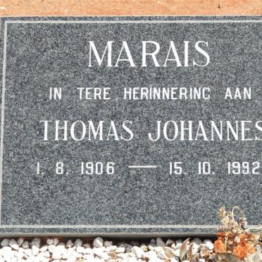MARAIS Thomas Johannes 1906-1992 &amp; Martha Maria 1918-1995